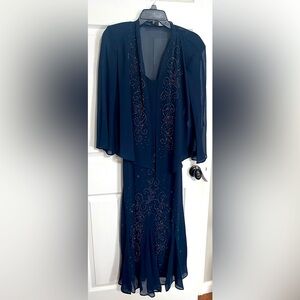 Navy Blue Mother of the Bride Dress